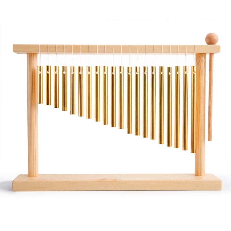 ENNBOM 20 Note Chime Wind Chime 20 Bars Instrument Percussion with Mallet (Gold) - Image 1